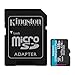 Kingston 128GB MicroSDXC Canvas Go Plus Memory Card (2-Pack) Bundle with All-in-One High Speed USB 2.0 Card Reader Compatible with Mac and PC Systems (3 Items)