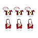 Porte-Couverts Père Noël Porte-Couverts de Noël Créatif Porte-Couverts de Noël Exquis Porte-Couverts de Noël Pratique pour Décoration de Couverts de Noël et Décoration de Pendentif 6 Pièces (Rouge)