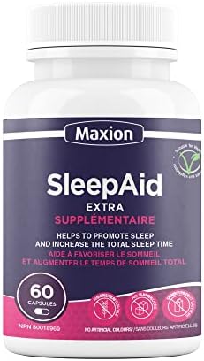 Maxion SleepAid Extra with Skullcap and Ashwagandha to Help Promote Sleep and Increase Total Sleep Time, 60 Vegetable Capsules