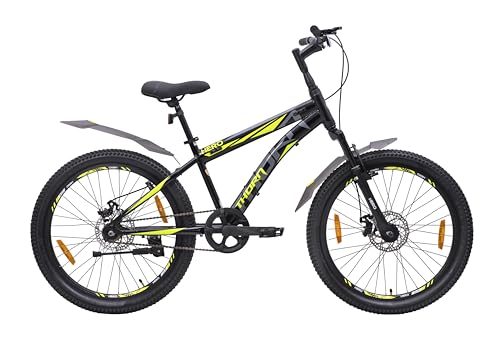 Hero Thorn 24T Mountain Bicycle for Mens | Front Suspension | Dual Disk Brake | Ideal for Adult (Black-Green) (B0D76MM32G) Amazon Price History, Amazon Price Tracker