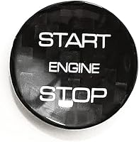 Vista 2 de Adhesivo negro para interruptor de arranque de encendido para Land Rover Discovery Sport para Range Rover Evoque Velar Start Stop Cubierta del botón
