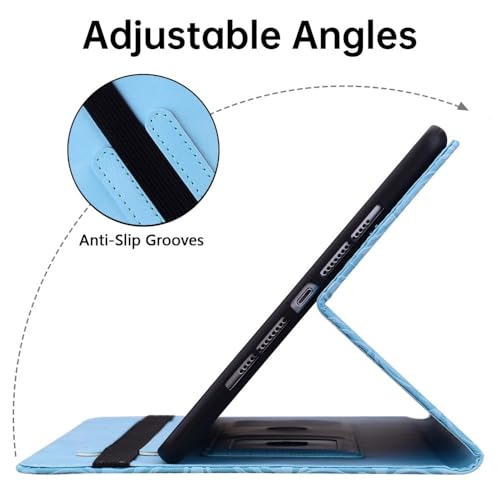 Étui pour Samsung Galaxy Tab S6 Lite 2024 bleu clair en cuir à rabat