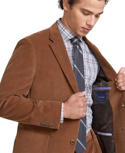 Tommy Hilfiger Mens Modern fit Corduroy Suit Jacket Blazer 42 L Brown Solid3