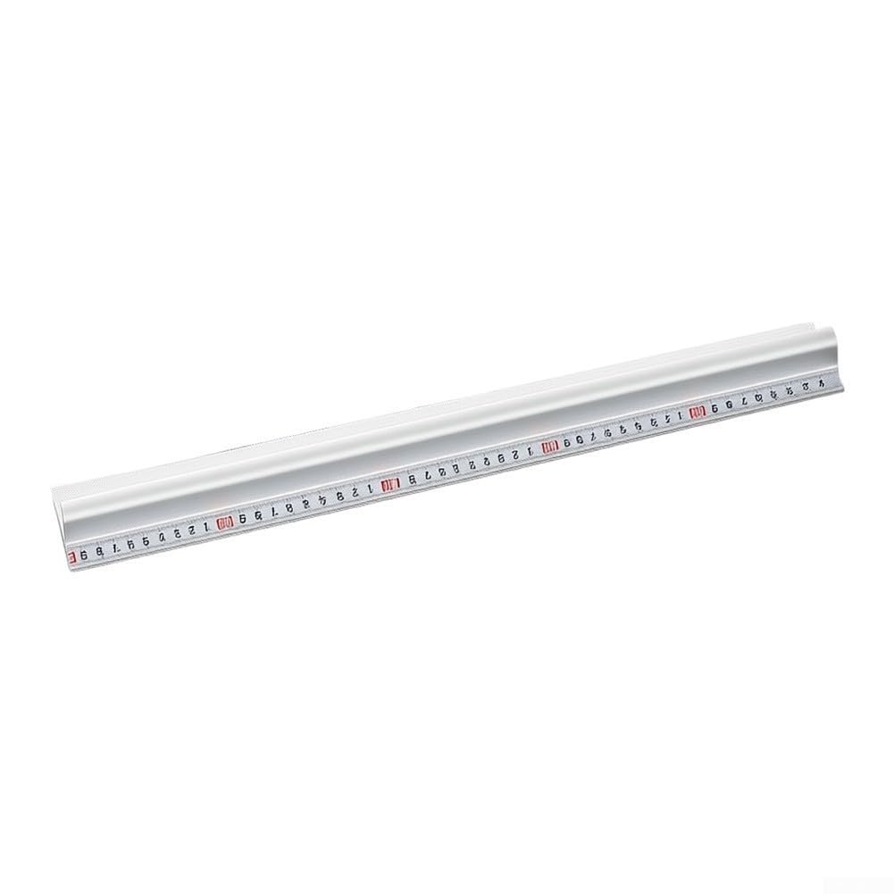 Regla de metal de 50 cm: regla de aluminio resistente con función antideslizante, precisa para arquitectos y artistas, regla plana resistente a los arañazos para trabajos profesionales
