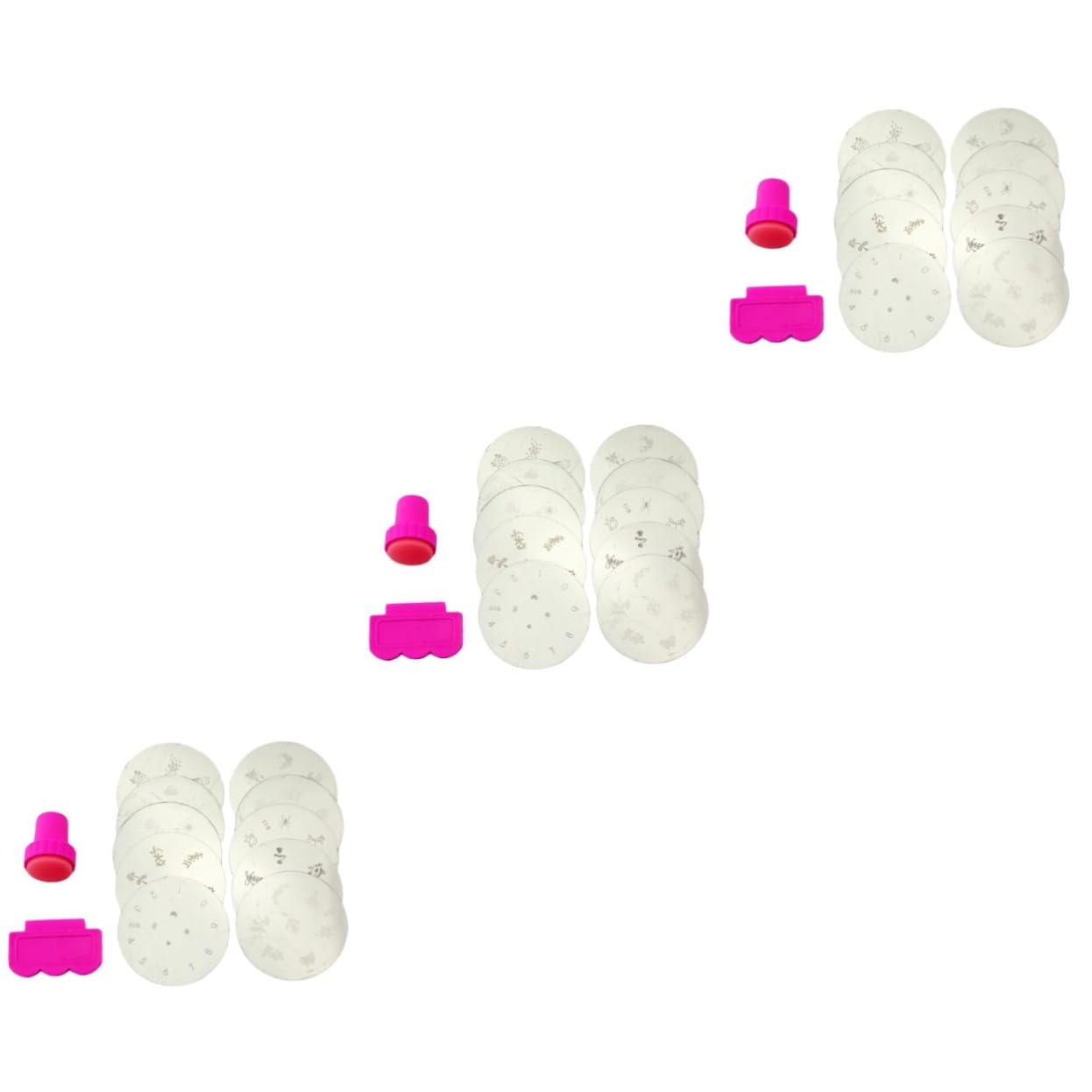 FRCOLOR 30pezzi Piastre Per Nail Art Kit Stamping Per Manicure Con Stamper e Raschietto Design Unici e Creativi Per Unghie Materiale Metallico e Compatte