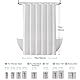 Waffel Duschvorhang mit Metall Duschvorhangringe Stoff Textil Badewannenvorhang Anti Schimmel Bad Vorhang Set Wasserdicht Badewanne Vorhang Schwerer Shower Curtain Badezimmer - 182 x 182cm (Weiß)