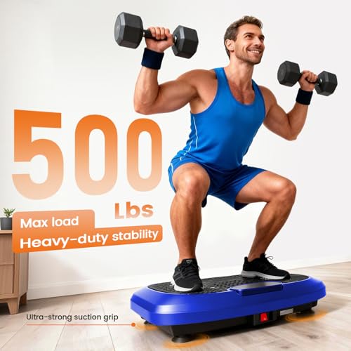 Image of ALSO GO Vibration Plate Exercise Machine, 200 Speeds & 10 Models, 500LB Capacity, LED Display, Bluetooth Audio, Large Shake Plate with Loop Bands for Full Body Fitness, Lymphatic Drainage, Pain Relief