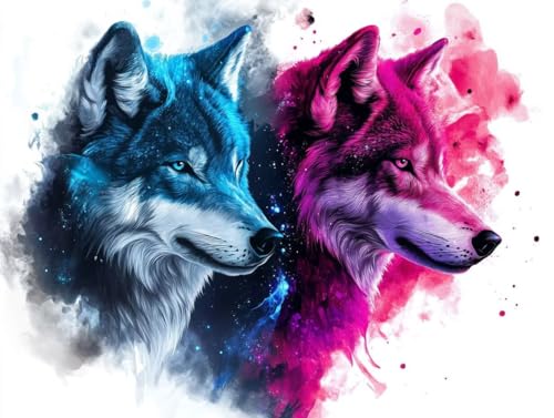 Pintura por numeros adultos Lobo sueno 0F-486 ideal para regalar por cumpleaños
