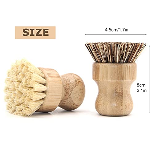 Foto von Yngffb Spülbürste, 2 Stück, Gemüsebürste, Geschirrbürste aus Holz, sicher, umweltfreundlich, langlebig, Nicht leicht zu verformen, für Küche, Badezimmer