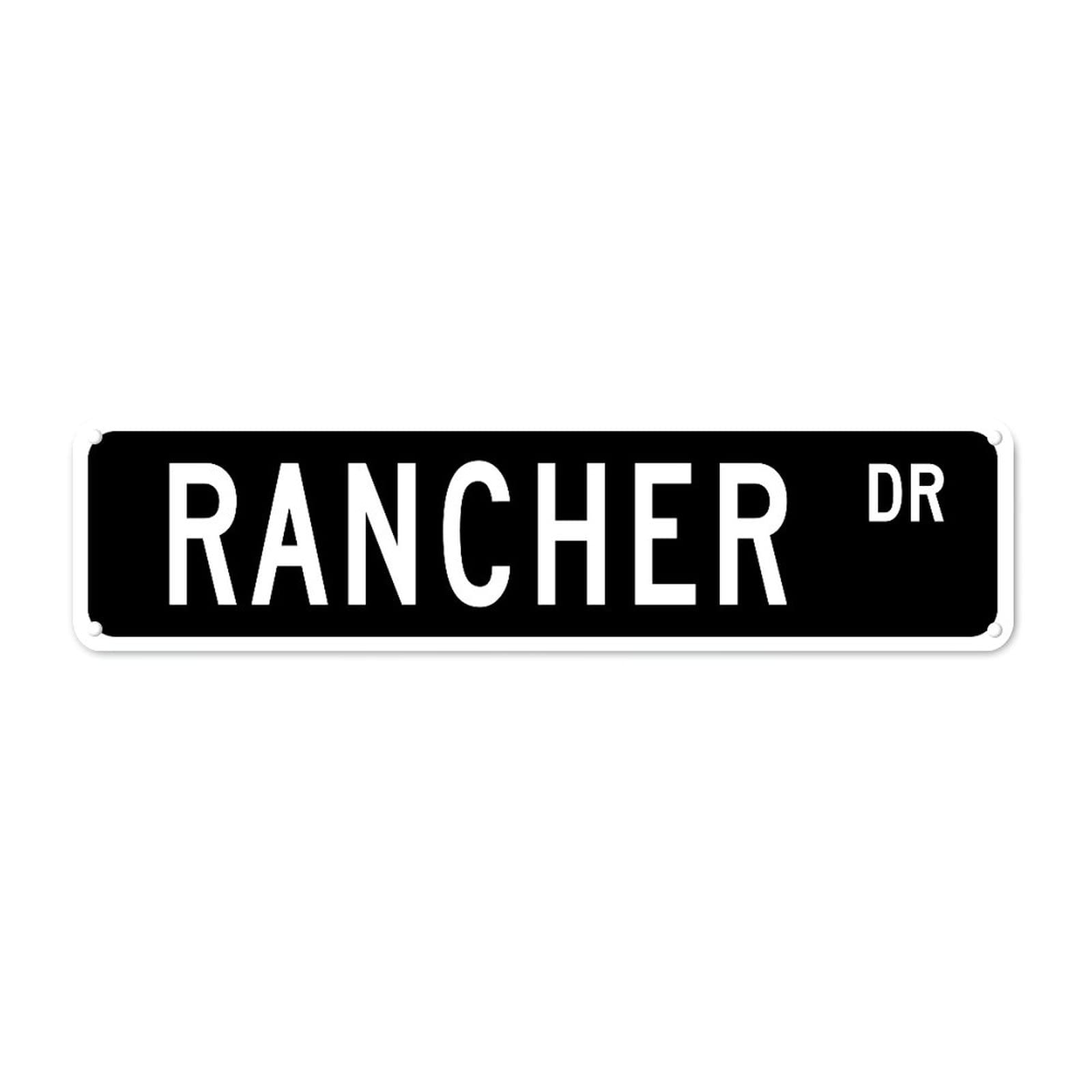 Rancher DR Retro Tin Signs Aluminum Metal Plaque Porch Decor Home Kitchen Bathroom Club Wall Yard Coffee Funny Decor 4x16 Inch