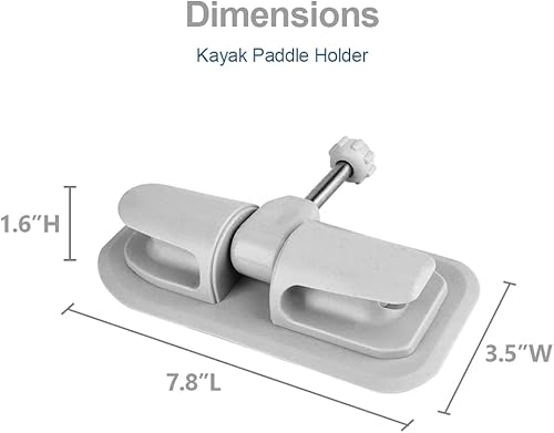 Miniatura 2 de Soporte para remo de kayak – Parche de montaje con cerradura de remo universal giratorio para bote inflable, balsa de bote de repuesto para canoa
