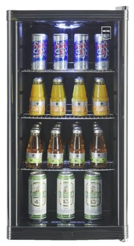 METRO Professional Mini koelkast GPC1088 met glazen deur, metaal/glas, statische koeling, zwart - Image 5