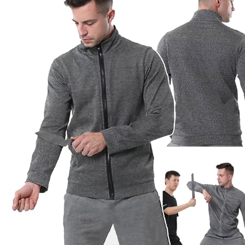 Abbigliamento Antitaglio Di Livello 5, Giacca Tattica, Vestiti Antitaglio, Anti-Morso Anti-Strappo Anti-Pugnalata A Maniche Lunghe, Per Polizia E Personale Di Sicurezza, Comodo Da Indossare,XL