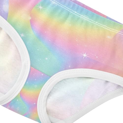 Pastel Rainbow Gradients Toddler Underwear Girls, Cotton Girls Underwear, 2T–8 Years 5