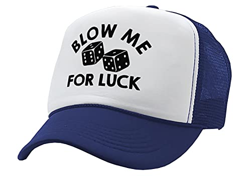 Image of Guacamole - Blow ME for Luck - Casino Craps dice - Vintage Retro Style Trucker Cap Hat