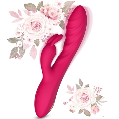 Vibrator_Vibratorset 4 Woman Rabb.i.t S.ex Silent Adults Toys Vibraters4 Sale for Women Deep C.litor.i.se Su.cking Vibabrat.or Dido Vibertoror Toys4Women for Men Travel Quiet 12 Mode Gift (Rose)