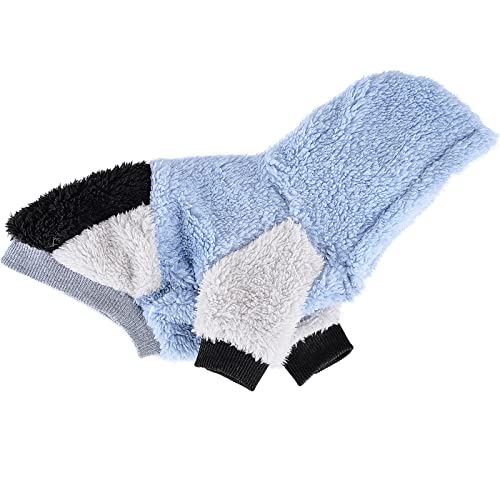 Dog Sweaters for Small Dogs, Fleece Dog Hoodie Clothes, Winter Cute Warm Plaid Leopard Puppy Chihuahua Sweater, Pet Doggie Sweatshirt for Yorkie Teacup, Cat Apparel (Small)