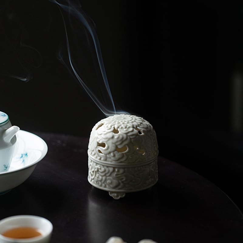 Portaincenso piccolo bruciatore di incenso celadon, bruciatore per aromaterapia creativo, accessori per cerimonia di tè Zen, bruciatore di incenso in ceramica per la casa, bruciatore di incenso a