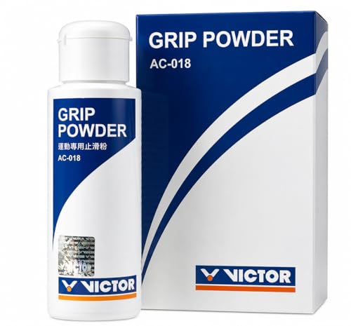 Image of Victor AC018 Badminton Grip Powder 25g (Pack of 2) | Anti-Slip Grip Enhancer with Magnesium Carbonate & Calcium Carbonate | Sweat Absorbing Powder for Superior Racket Control | Made in Taiwan