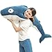 HAIJUNYA 48” Blue Giant Sharks Plush, Large Whale Shark Stuffed Animals, Big Ocean Sea Fish Squishy Body Pillow Soft Plushies Toys, Gifts Kids Girls Boys, Birthday