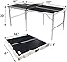 6 ft x 3 ft Ping Pong Table w/LED Lights & Game Kit | Mid-Size Portable Folding Indoor Ping Pong Table Tennis Table for Kids & Adults