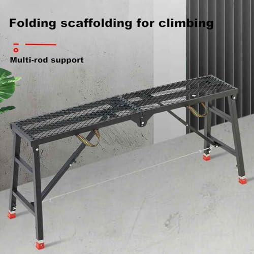 Escabeau pliable réglable avec plateforme de travail en acier robuste - 2