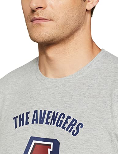 Image of Marvel Men Round Neck Short Sleeves Knitted T-Shirt
