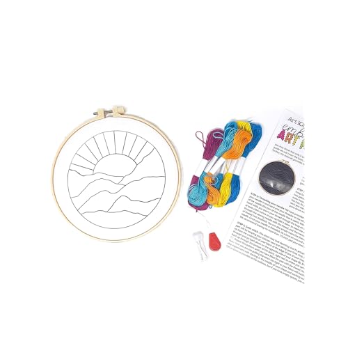 Image of Art 101 Crafts Embroidery Art Kit, Multicolor, 6 /Carton (40066)