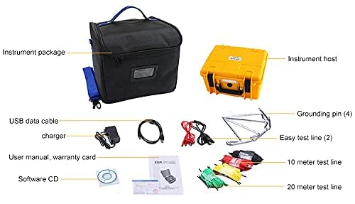 Earth Resistance Measurement Soil Resistivity Meter with Earth Resistance Measurement Range 0Ω to 30kΩ Soil Resistivity Measurement Range 0Ωm to 9000kΩm Earth Voltage Range 0V to 600V