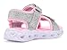 Skechers Girls S Lights®-Heart Lights Sandal-Sugar Sparks 303114L (Little Kid/Big Kid) Silver/Pink 1 Little Kid Medium
