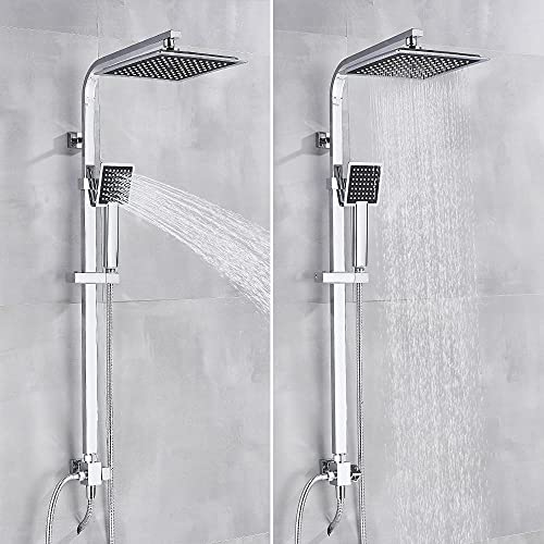 Robinets mélangeurs de douche haut de gamme avec tête à pluie murale - 4