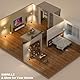 SIBRILLE LED Leselampe Stehlampe, 9W Stehlampe mit Fernbedienung&Fußschalter, 3000K-6000K Deckenfluter LED Stehleuchte für Wohnzimmer Schlafzimmer Büro,Höhe 159cm mit Leinen-Lampenschirm&LED-Lampen