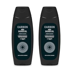by Amazon Men Carbon Shower Gel, 2 x 500ml