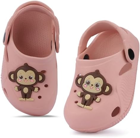 GLJ Little AngelToddler Clogs Slippers, 12 Months to 3 Years, Baby Boy, Waterproof, Lightweight, Cute Cartoon Penguin Design