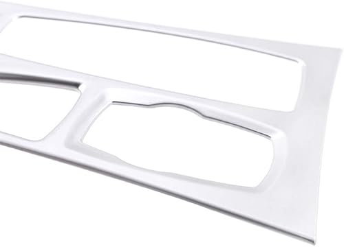 Miniatura 4 de CHEYA - Cubierta para panel de cambio de marchas de plástico ABS para BMW X5 X6 E70 E71 2008  2013, con mando a la izquierda (plata)