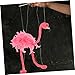 Flamingo Doll Plush String Puppet 22.4 Inch Interactive Pink & Green Marionette Toy for Kids Handcrafted Soft Plush Animal Puppet for Play Performance Storytelling