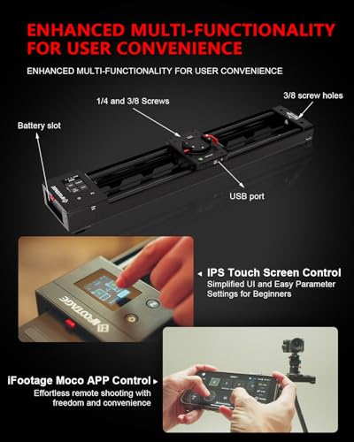 Image of IFOOTAGE Shark Nano II Motorized Camera Slider 26 inch /66cm, 360 Rotary Axis