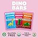Dino Bars | Organic Fruit Bar for Kids | Organic Toddler Bars and Dinosaur Snacks | Fruit + Oats + Hemp Hearts with Edible Paper | Blueberry + Strawberry + Mango| Variety 18 Pack