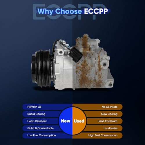 Image of ECCPP AC Compressor with Clutch Fit for Cadillac STS 3.6L 2005-2011 | Fast Cooling Air Conditioning Compressor