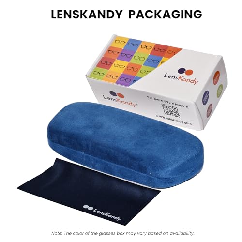 Image of LensKandy Zero Power Computer Glasses - Anti-Glare & Bluecut Wayfarer Eyewear for Men & Women - UV Protection, Eye Strain Relief,Lightweight & Blocks Harmful Rays