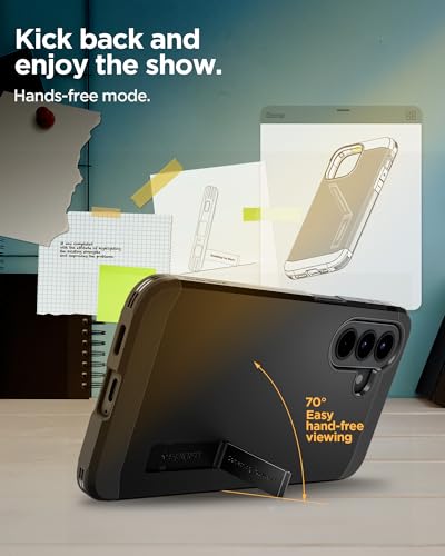 Image of Spigen Tough Armor | Samsung Galaxy A57 5G Case [Kickstand] [Air Cushion Protection] Galaxy A57 5G Back Cover | TPU+PC - Black