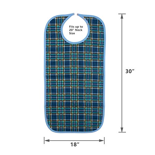 Adult Bib Clothing Protector,(3 Pack,18"X30")Washable And Reusable Bibs Clothing Protectors For Elderly, Seniors,Large Extra Long #TOP1