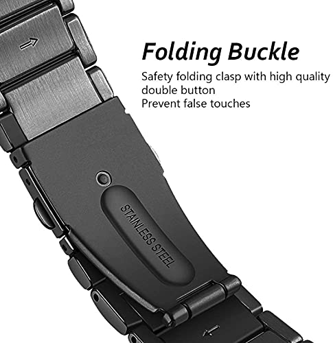 Giaogor Bands Compatible with Fossil Gen 6 Smartwatch Band Solid Stainless Steel Metal Band for Fossil Gen 6 42mm / 44mm Smartwatch (Silver-Rose Gold - Image 4