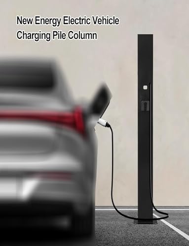 Poteau de support pour borne de recharge résistant aux intempéries extérieures