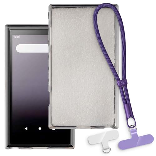 OAGELIM 2-in-1�ی�P�[�X�ƃ��X�g�X�g���b�v Sony NW-A106HN �Ƃ̌݊������� ���O���\�ȃ��j���[�h�t���d�b�J�o�[�A����~�ߕ����h�~�O���b�v�n���h�� (�u���b�N + �p�[�v��)