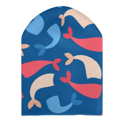 Colorful Fishes Pattern Kids Beanie Hat for for Girls Boys Children Cap Winter Knitted Chemo Cancer Headwear Accessories Gifts Decoration3