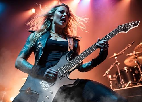 Rocktile Warhead E-Gitarre - Rocktile Heavy-Series - Korpus: Linde - 2 Humbucker Tonabnehmer - 24 Bünde - Griffbrett aus selektiertem Hartholz - Vintage String Thru Tremolo - Black Gloss