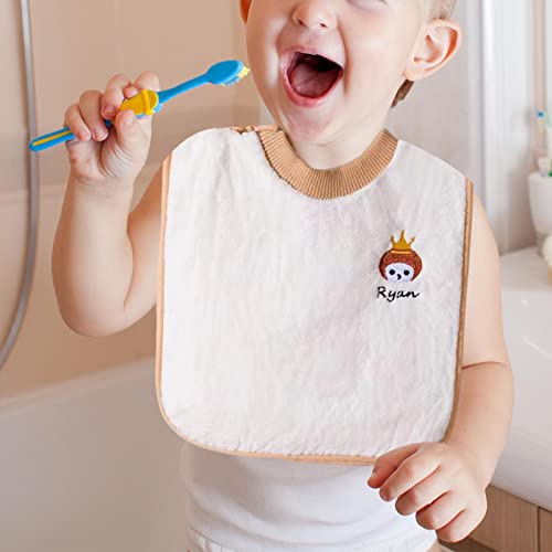 Almencla Babete Infantil Lindo de Bebê Forro Macio e Delicado Resistente à Água para Meninas ou Meni