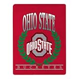 Ohio State Buckeyes Silk Touch Fleece Throw Blanket, Official NCAA Licensed – Lightweight, Cozy, Soft Bed & Couch Cover for Boys, Girls, Sports Fans – Warm Decorative Bedding, 46 x 60 Inches