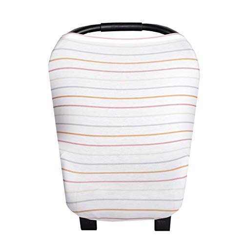 Image of Copper Pearl Multi-Use Cover: Car Seat Covers, Nursing Cover, and Stroller Cover for Sun - Stretchy Fabric, All-Season Use, Stylish Designs, Easy Access for Moms - Piper